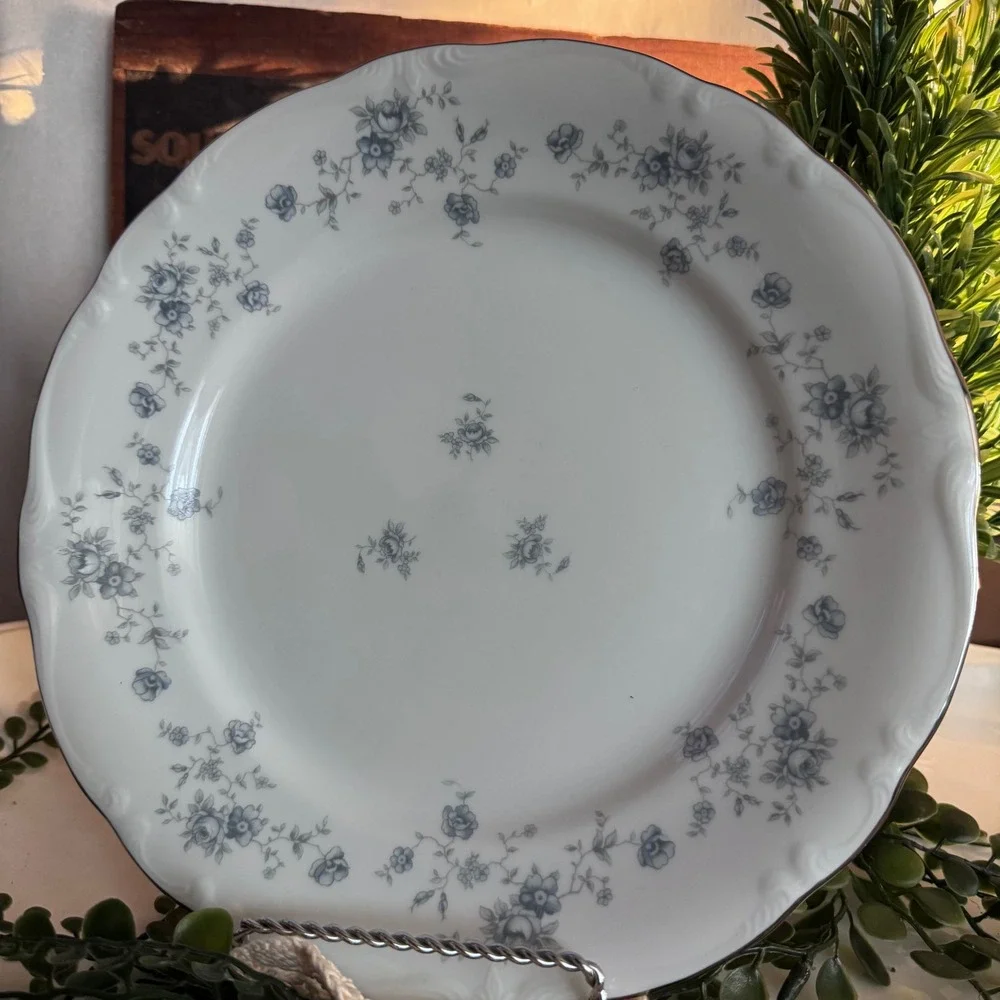 Johann Haviland Blue Garland Dinner Plate Bavaria Germany 10 inch 2 Plates